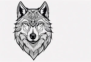 Tattoo of a wolfs head tattoo idea
