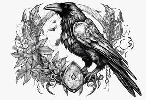 The Demon Raven Stolas, a Prince of Hell who is obsessed with gems, knowledge of astrology and poisonous plants. tattoo idea