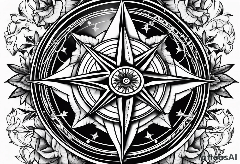 Canada compass rose tattoo idea
