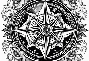 Canada compass rose tattoo idea