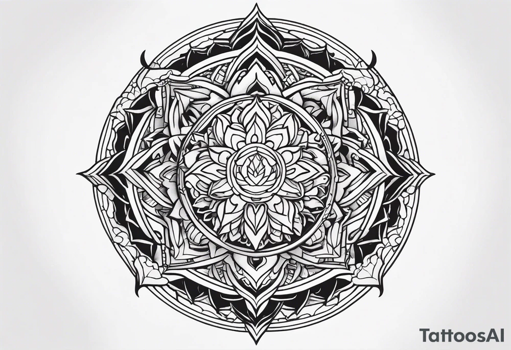 Mandala Wrapped to Dragon tattoo idea