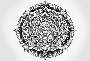 Mandala Wrapped to Dragon tattoo idea