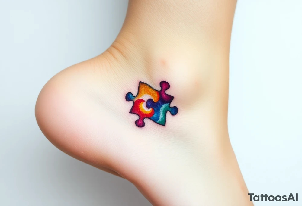 autism puzzle piece tattoo idea