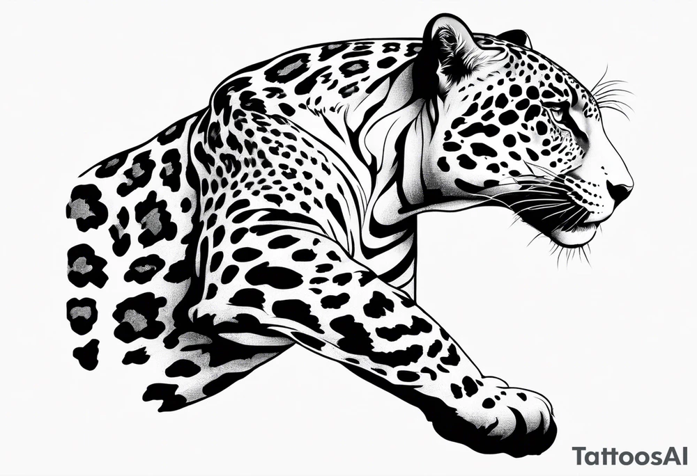 Side view of Jaguar tattoo idea