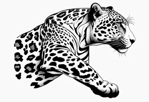 Side view of Jaguar tattoo idea