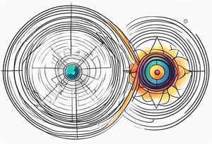electromagnetic, diffraction phenomena, physics tattoo idea