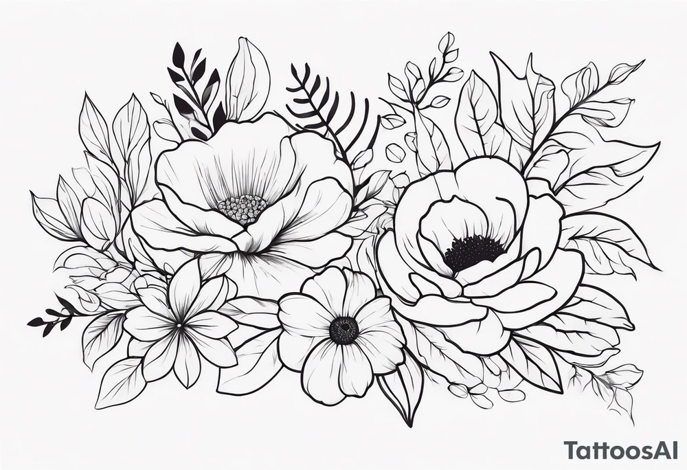 Floral sleeve tattoo idea