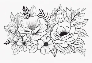 Floral sleeve tattoo idea