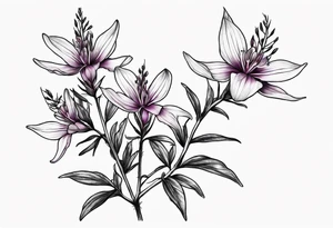 Fireweed single flower tattoo idea