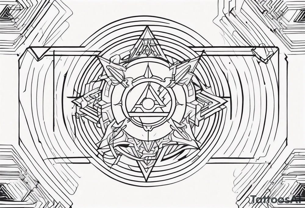 Cyber sigilism tattoo idea