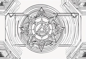 Cyber sigilism tattoo idea