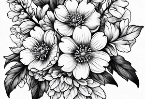 Hawthorn flowers tattoo idea