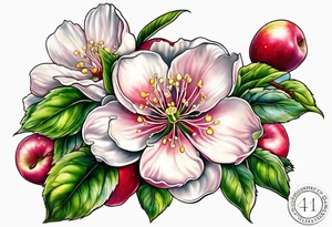 Apple blossom tattoo idea