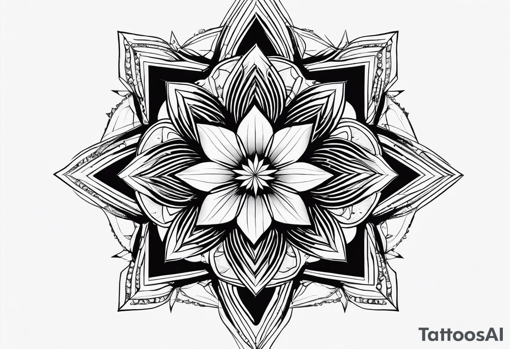 Star shape tattoo idea