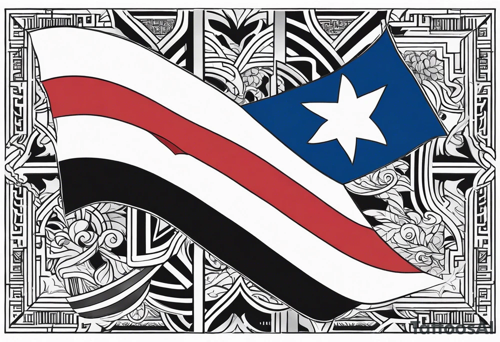 Puerto Rican flag tattoo idea