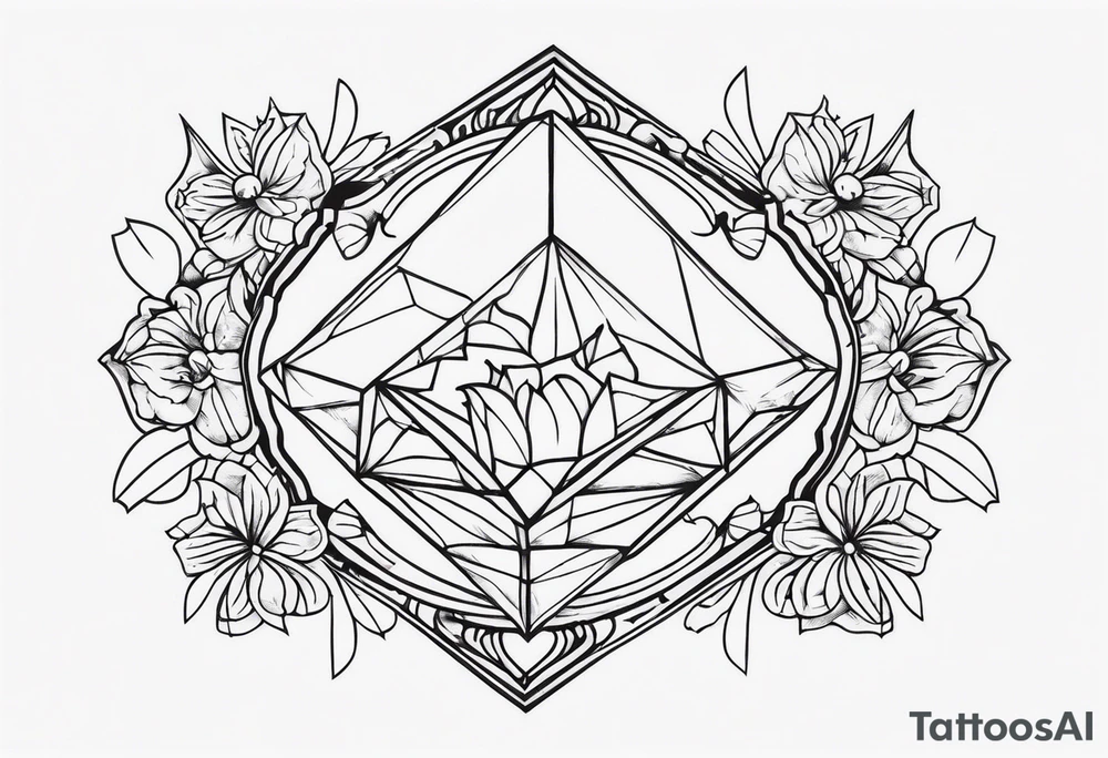 simple canlde design with crystal light tattoo idea
