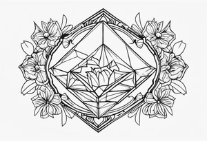 simple canlde design with crystal light tattoo idea