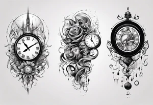 Clock abstract tattoo idea