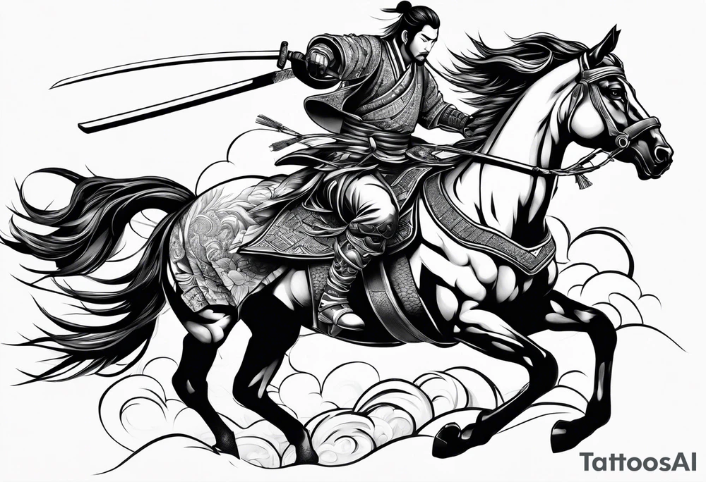 Horse samurai tattoo idea