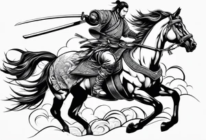 Horse samurai tattoo idea