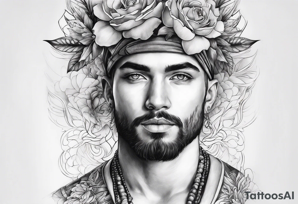 Love, source, abundance, male tattoo idea