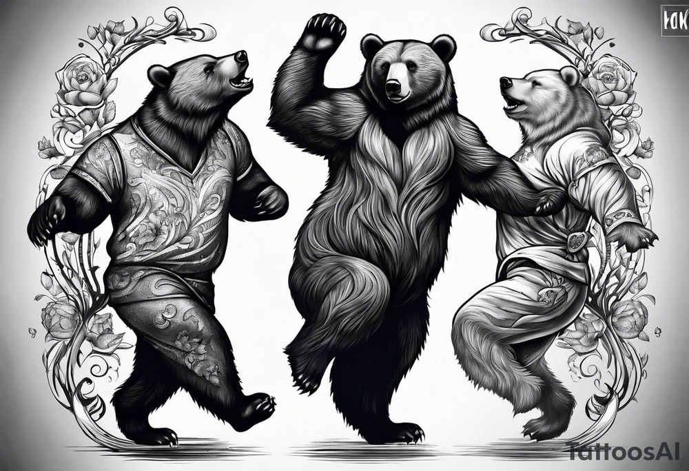 Dancing bear tattoo idea