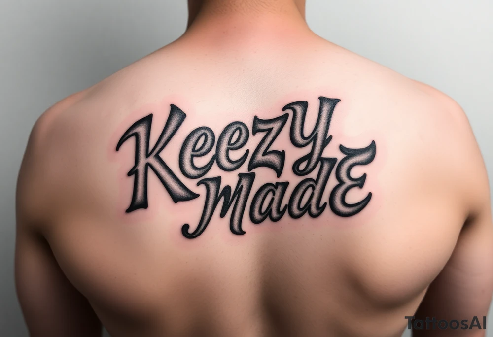 Griffiti bubble lettering (KeezY MadE) tattoo idea