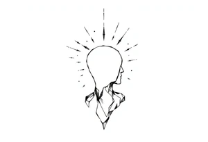 mind breaking open into space tattoo idea