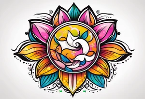 Amuleto con flor tattoo idea