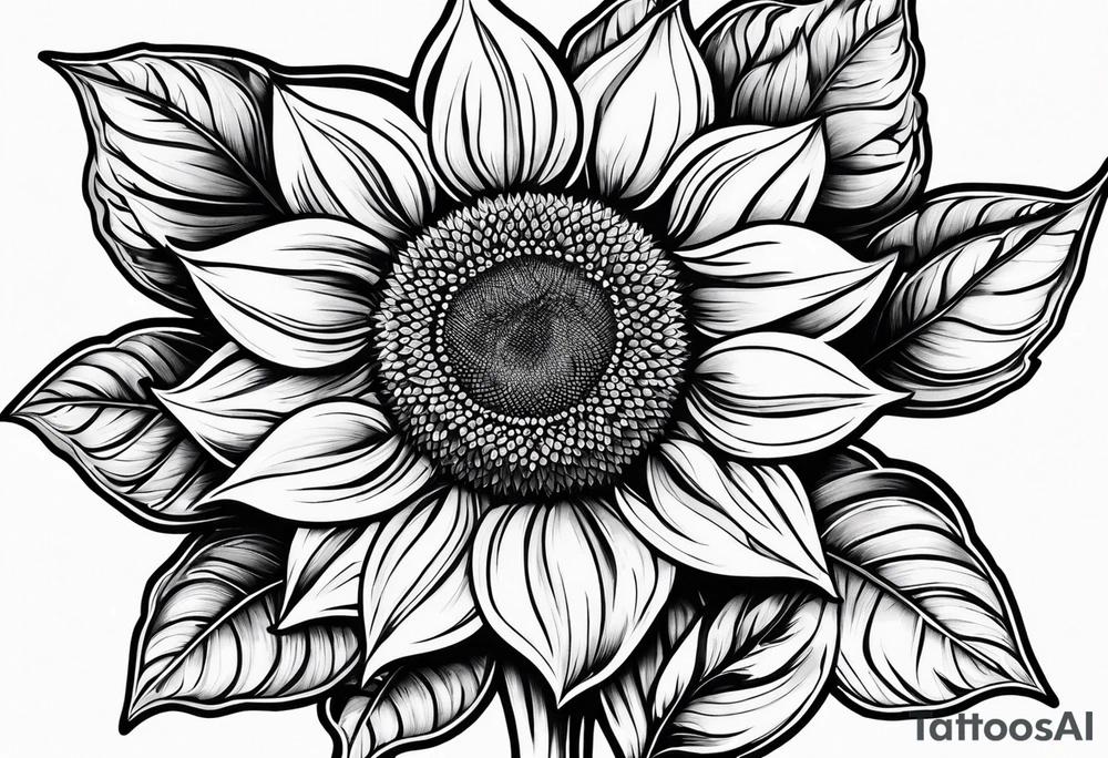 sunflower tattoo idea