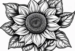 sunflower tattoo idea