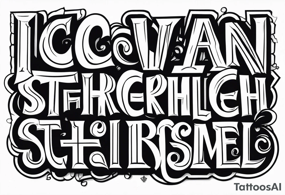 I can do all things through Christ who strengthens me tattoo idea