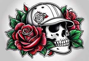 Baseball, roses tattoo idea