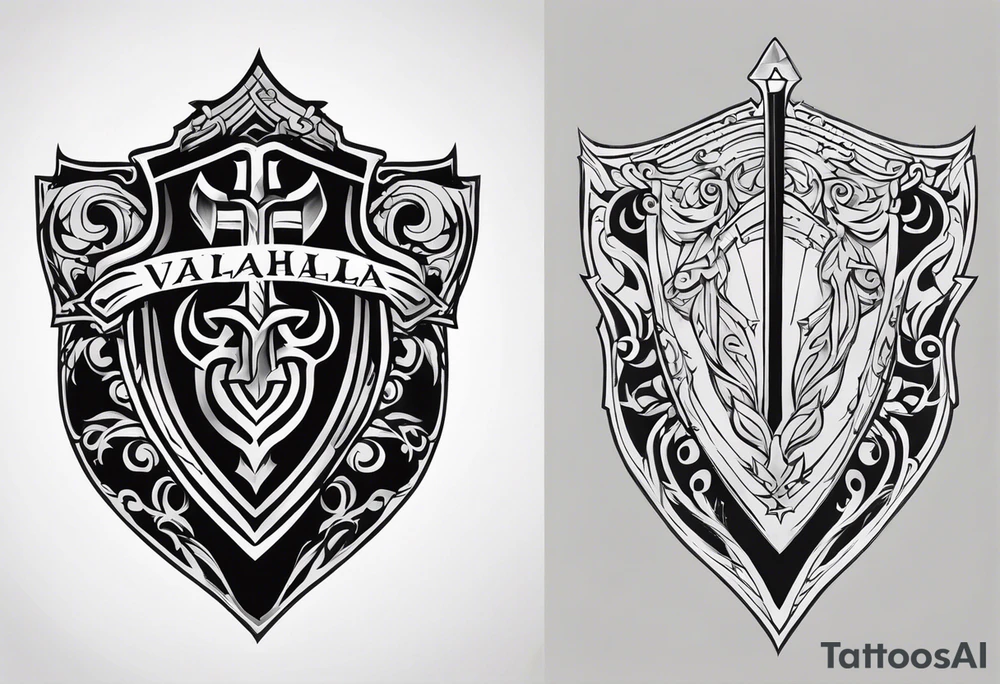 Valhalla shield tattoo idea