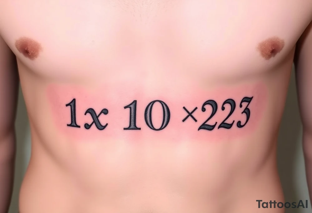 1x10^23 tattoo idea