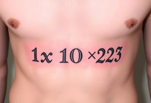 1x10^23 tattoo idea
