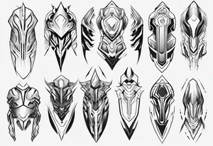 Futuristic armor tattoo idea