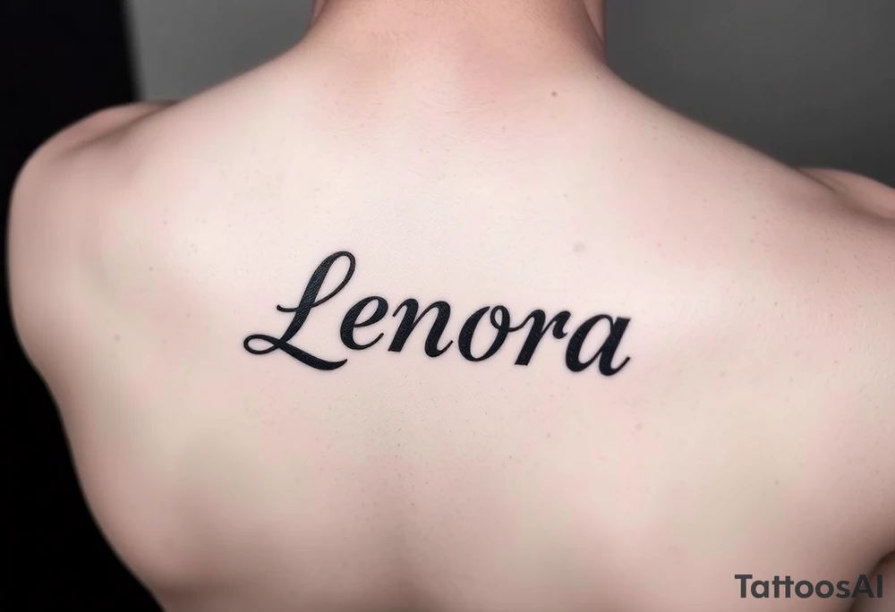 "Lenora" written in Hebrew tattoo idea