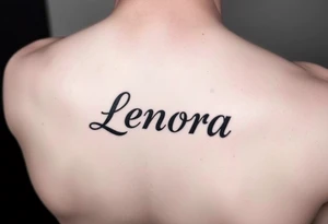 "Lenora" written in Hebrew tattoo idea