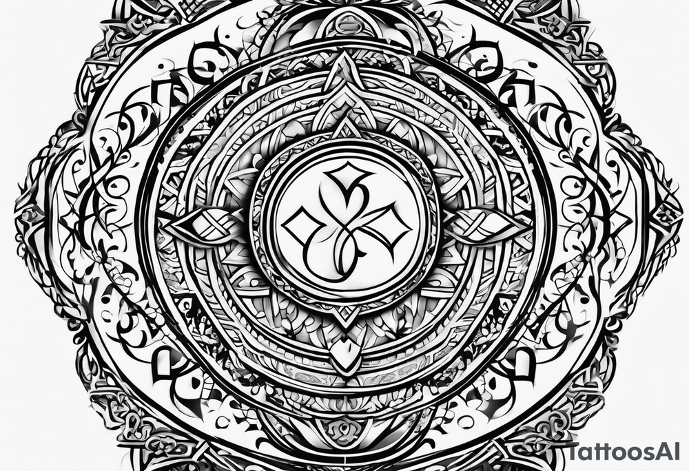 prince ali in arabic symbols tattoo idea