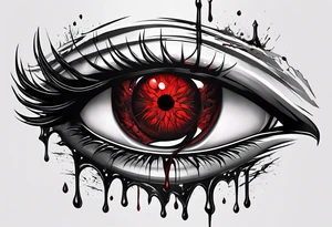 Alucard's bleeding tearly eye tattoo in Hellsing tattoo idea