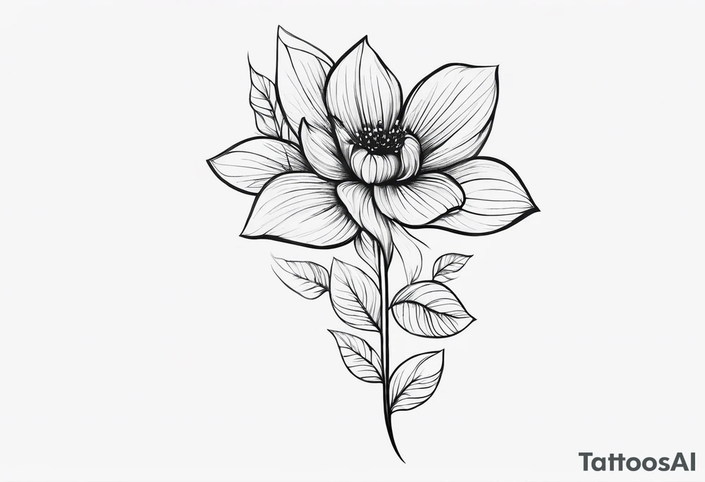 create an elegant spine tattoo for women. make it simple but beautiful. include themes of flowers, leaves, lines, words, etc. make it thin not too thick tattoo idea