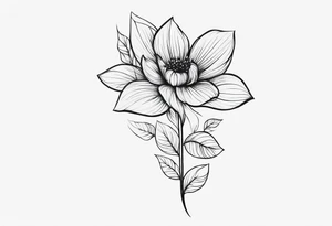 create an elegant spine tattoo for women. make it simple but beautiful. include themes of flowers, leaves, lines, words, etc. make it thin not too thick tattoo idea