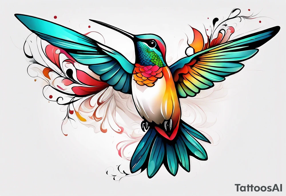 hummingbird tattoo idea