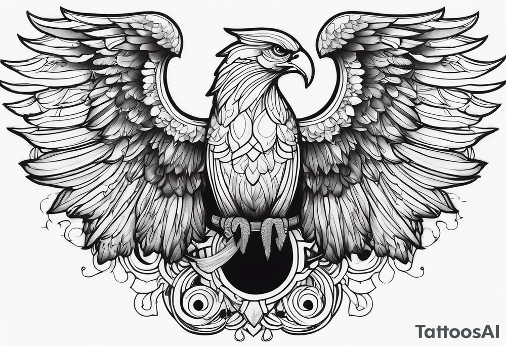 Anjo com arma na mao tattoo idea