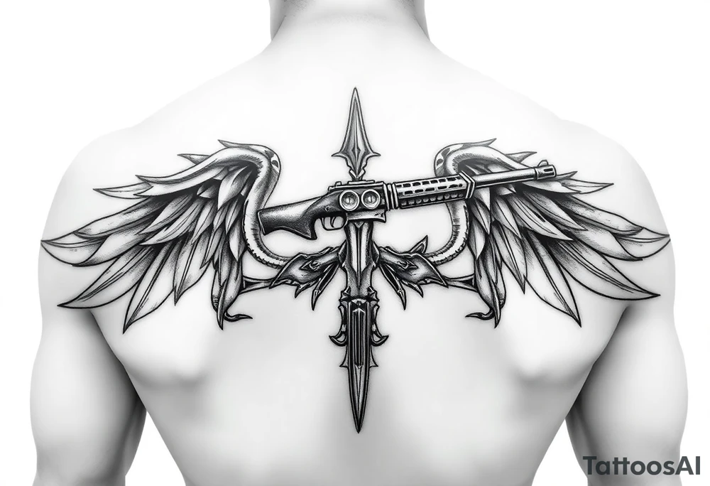 Детализированный колизей с изображением война гладиатора с автоматом tattoo idea Детализированный колизей с изображением война гладиатора с автоматом tattoo idea