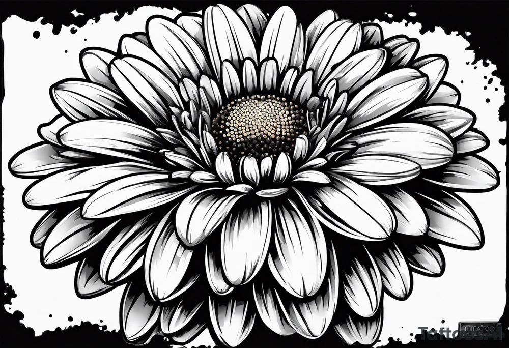 Daisy with 8 pedals tattoo idea