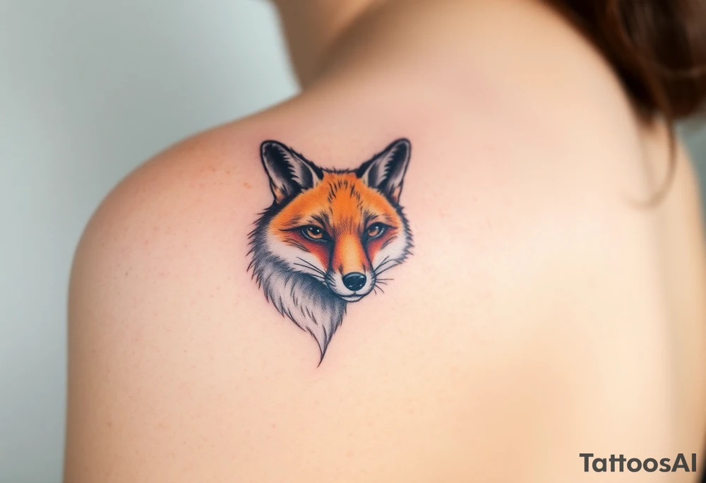 adult fox tattoo idea