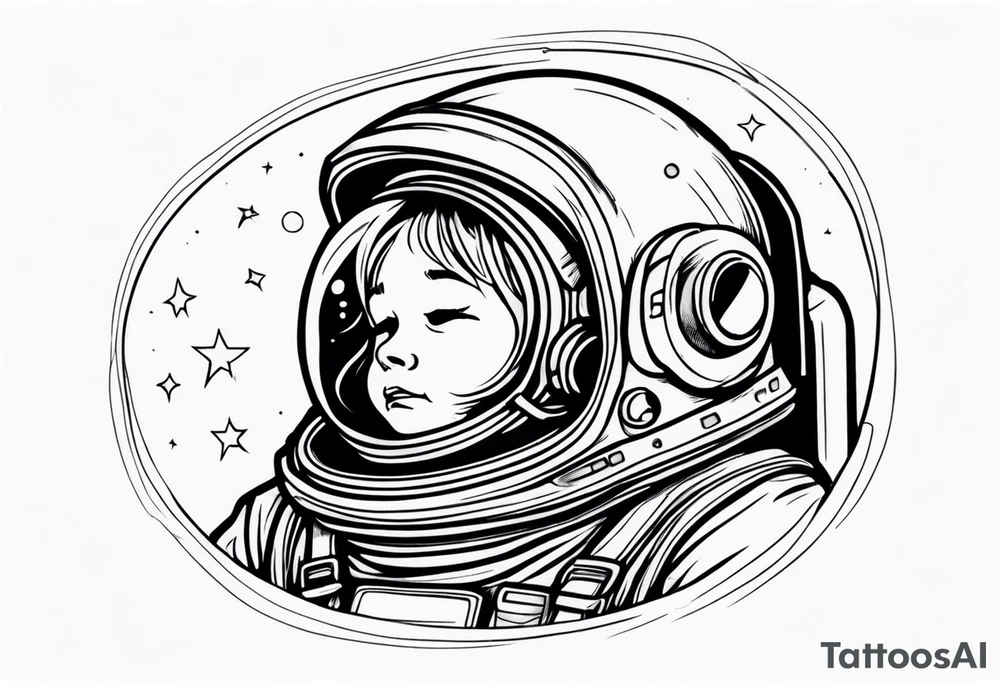 Crying astronaut tattoo idea