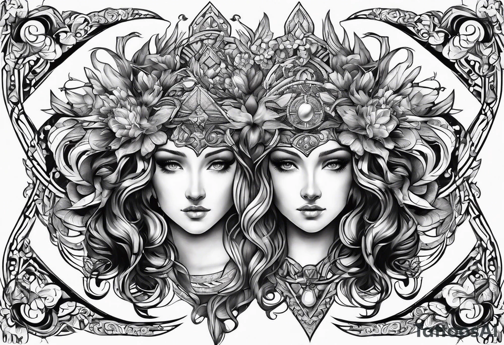 Gemini symbol tattoo idea